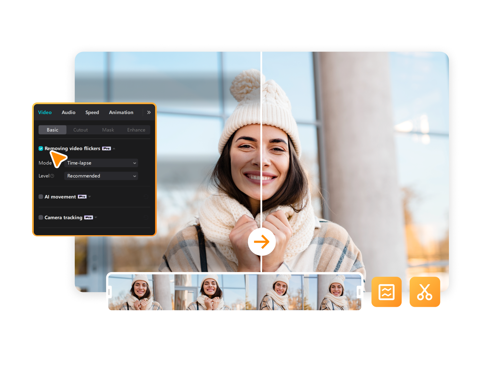 Remove Video Flicker with 1 Click